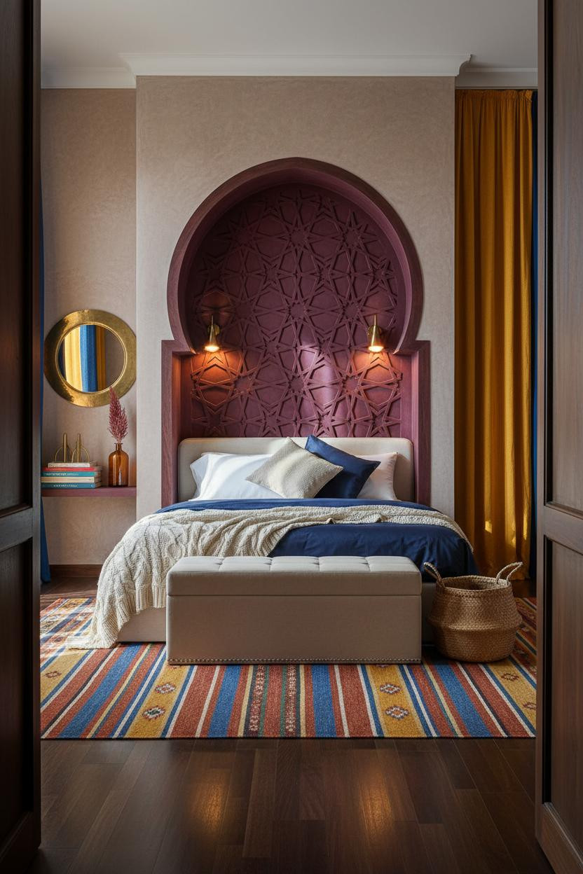 Colorful Maximalist Bedroom Boho Eclectic