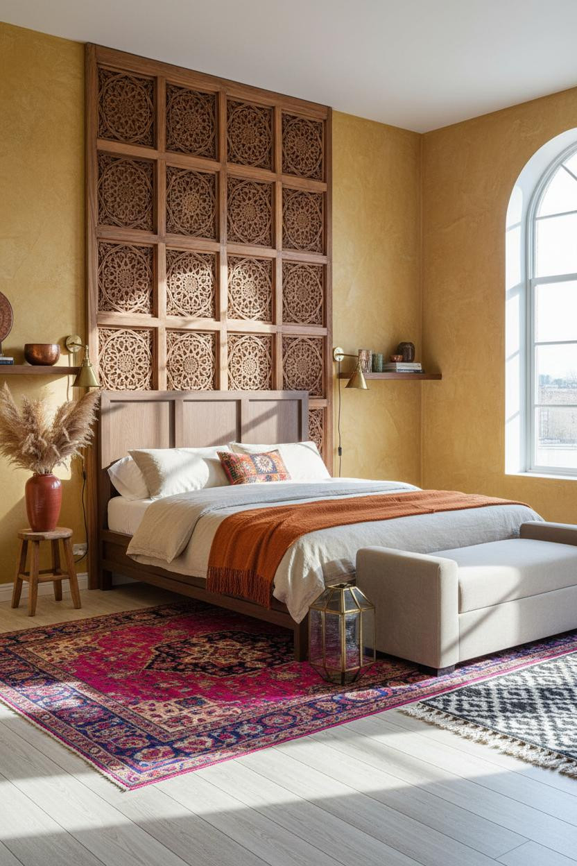 Colorful Maximalist Bedroom Boho Eclectic