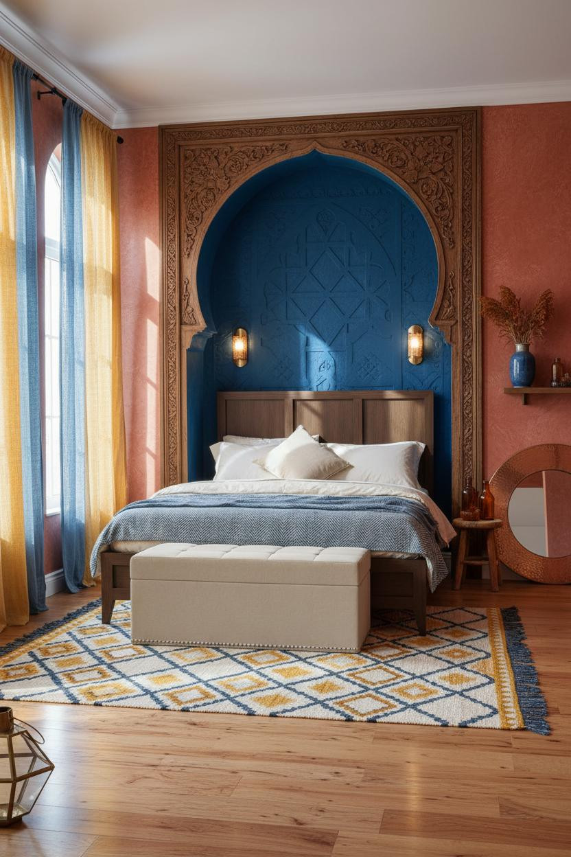 Colorful Maximalist Bedroom Boho Eclectic Niche