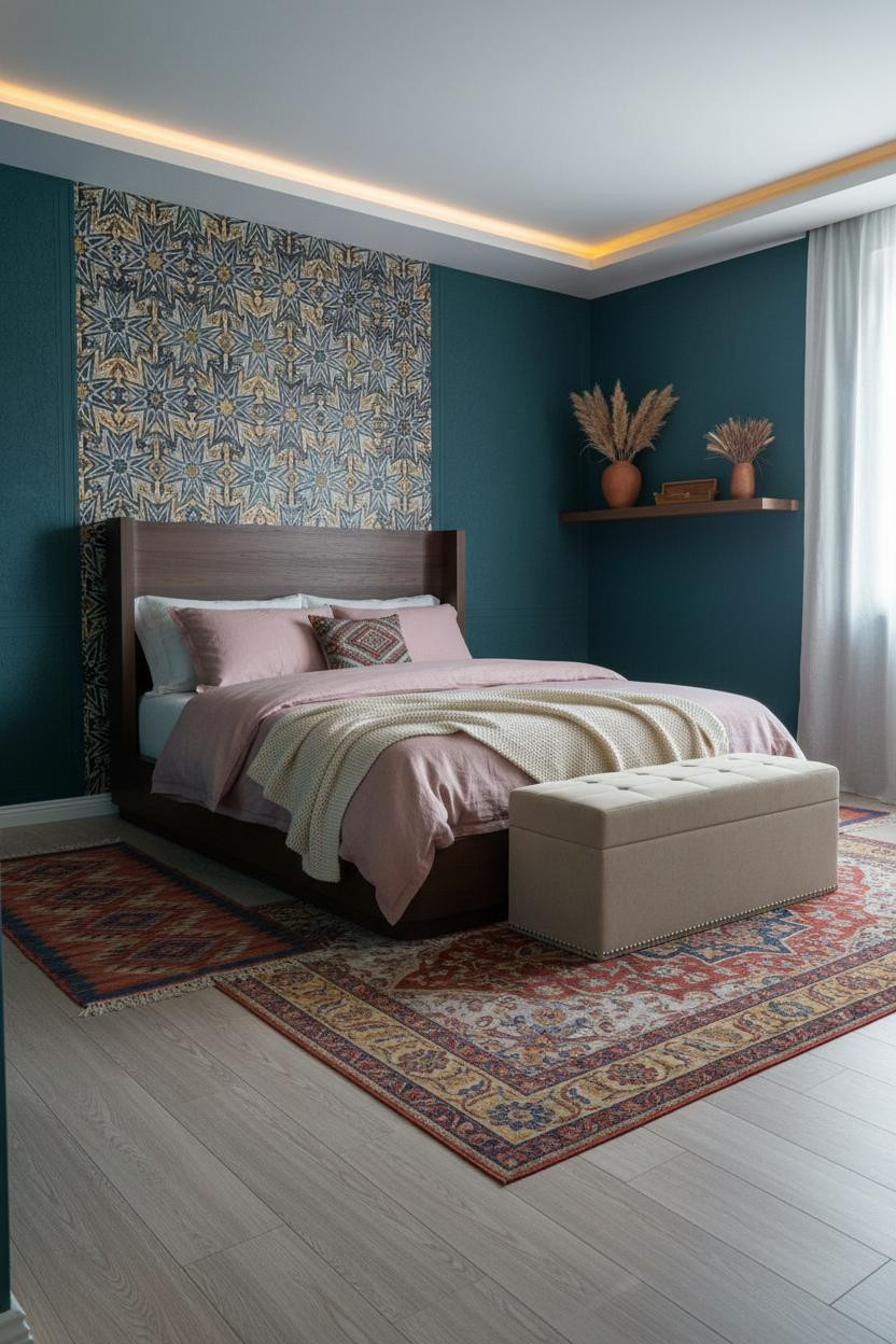 Colorful Maximalist Bedroom Boho Moroccan