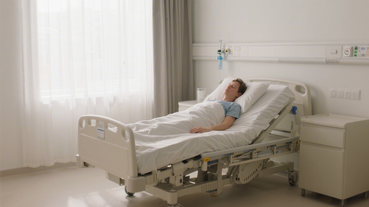 Person with COPD sleeping comfortably with elevated head position on adjustable base