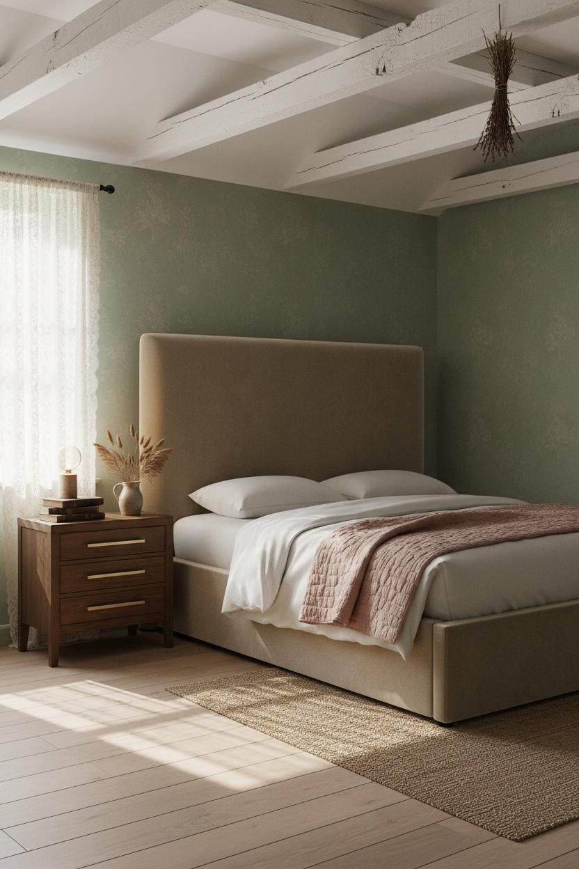 Cottage Core Bedroom Vintage Sage Green