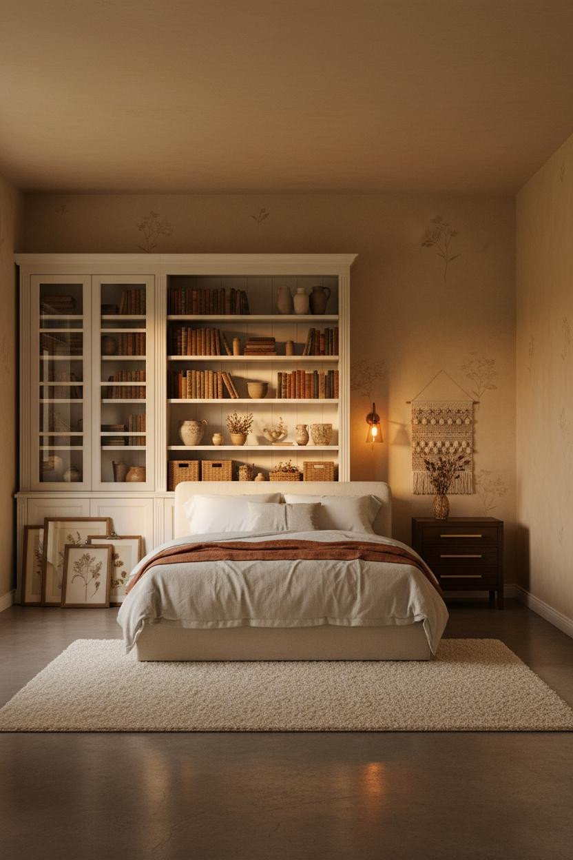 Cottagecore Bedroom Vintage Botanical Bookcase