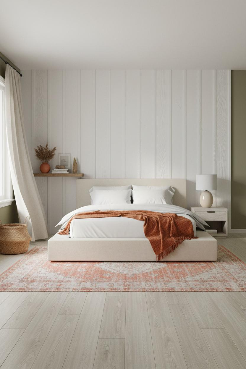 Cozy Coastal Bedroom Board Batten
