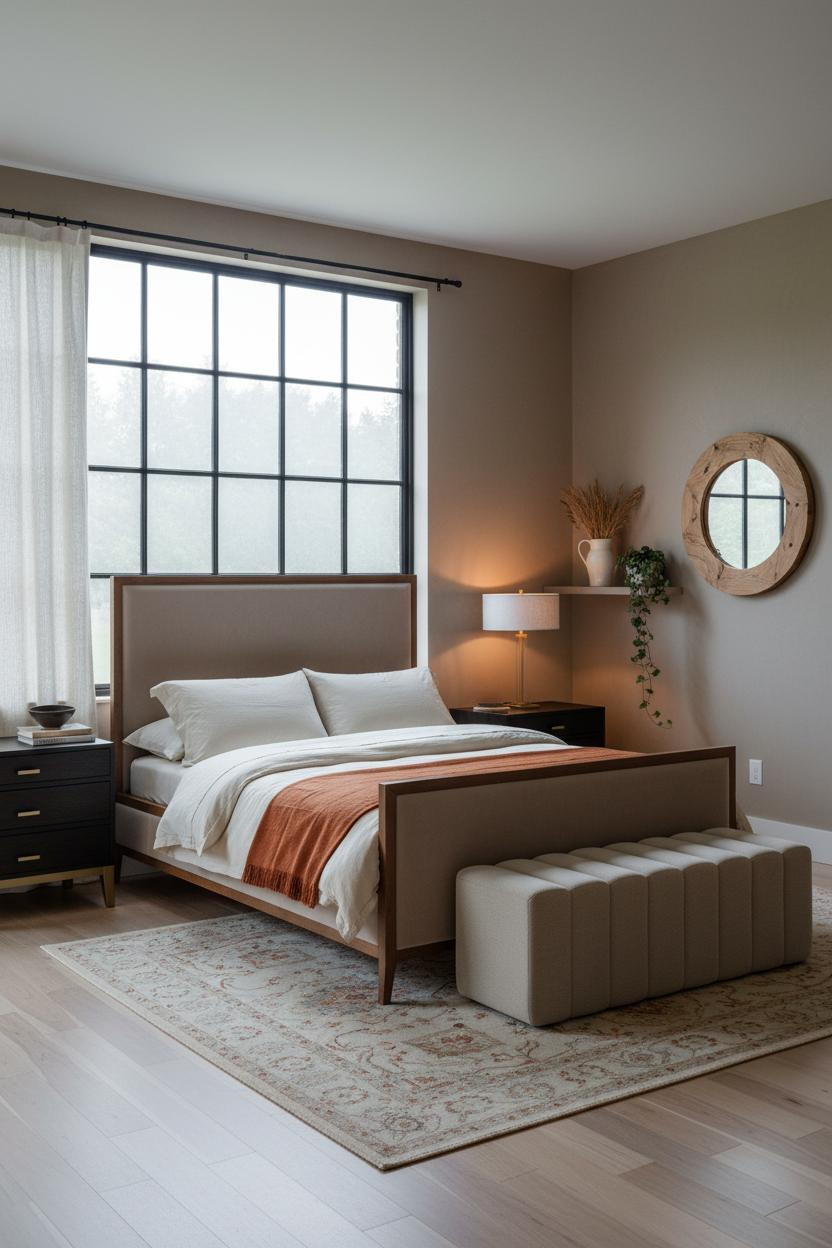Cozy Guest Bedroom Farmhouse Window