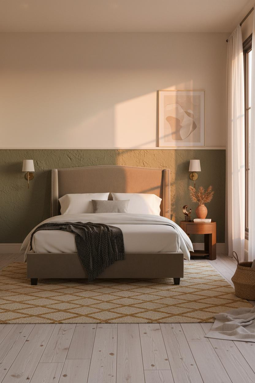 Cozy Studio Apartment Warm Plaster Aesthetic