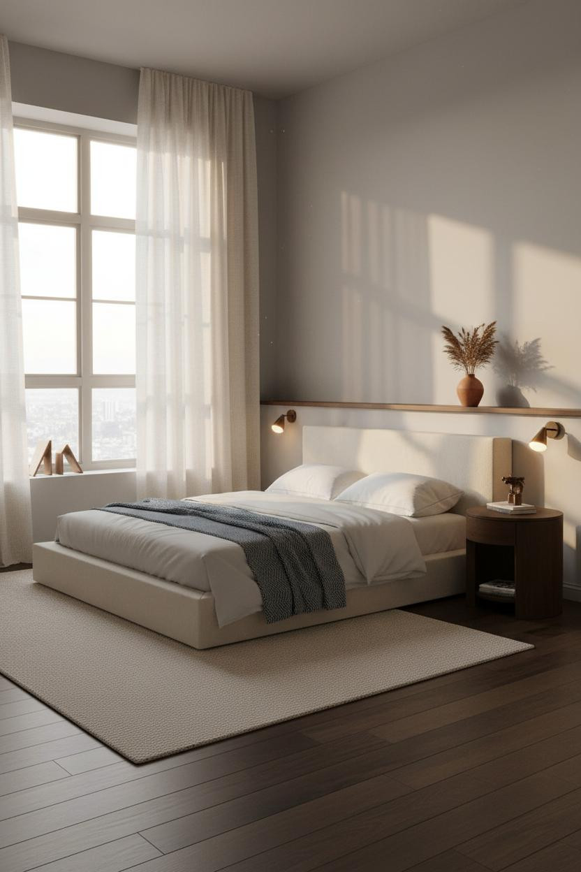 Cute Studio Apartment Bedroom Design