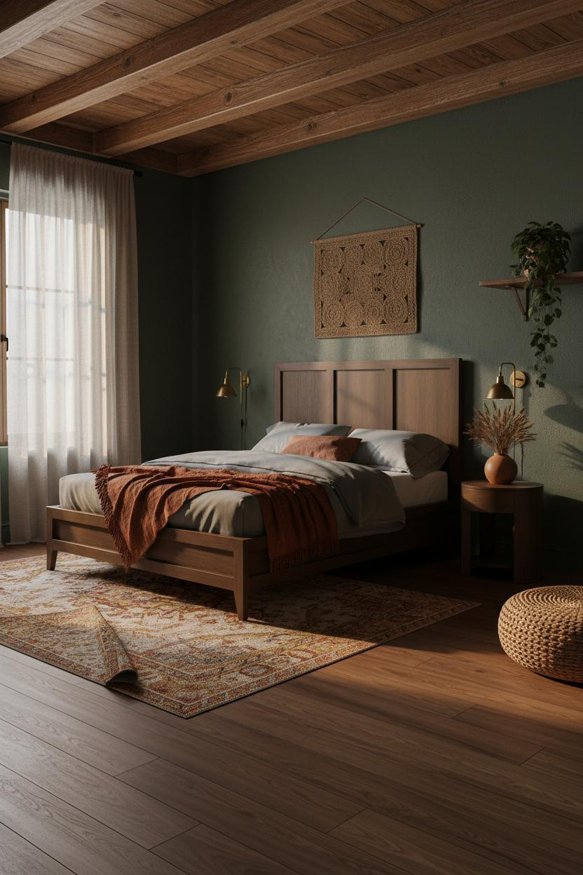 Dark Boho Bedroom Moody Earthy Aesthetic