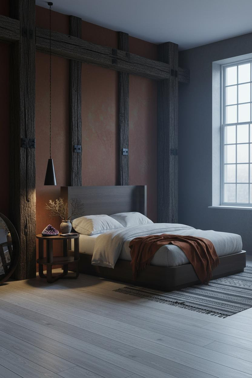 Dark Cottagecore Bedroom Timber Alcove Witchcore