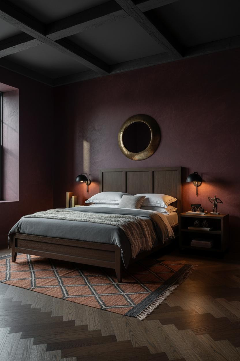 Dark Maximalist Bedroom Moody Eclectic Decor