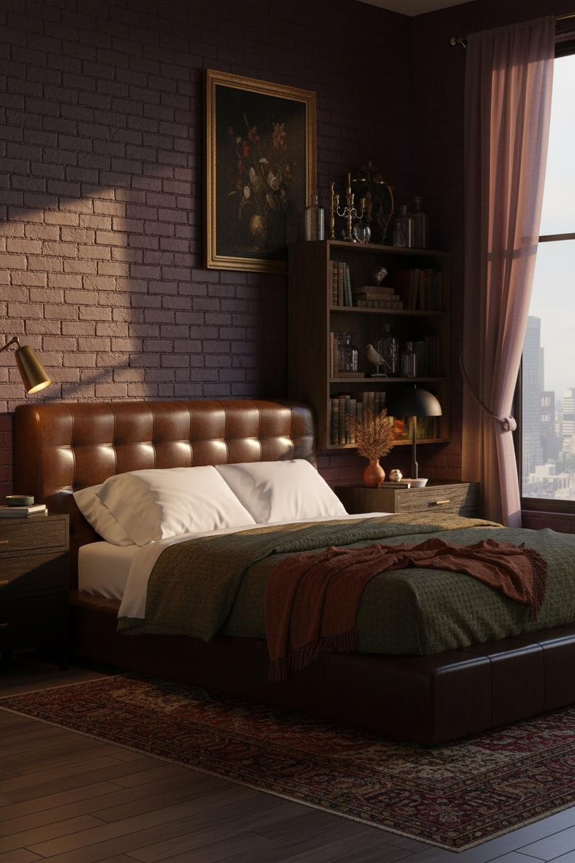 Dark Maximalist Bedroom Moody Eclectic