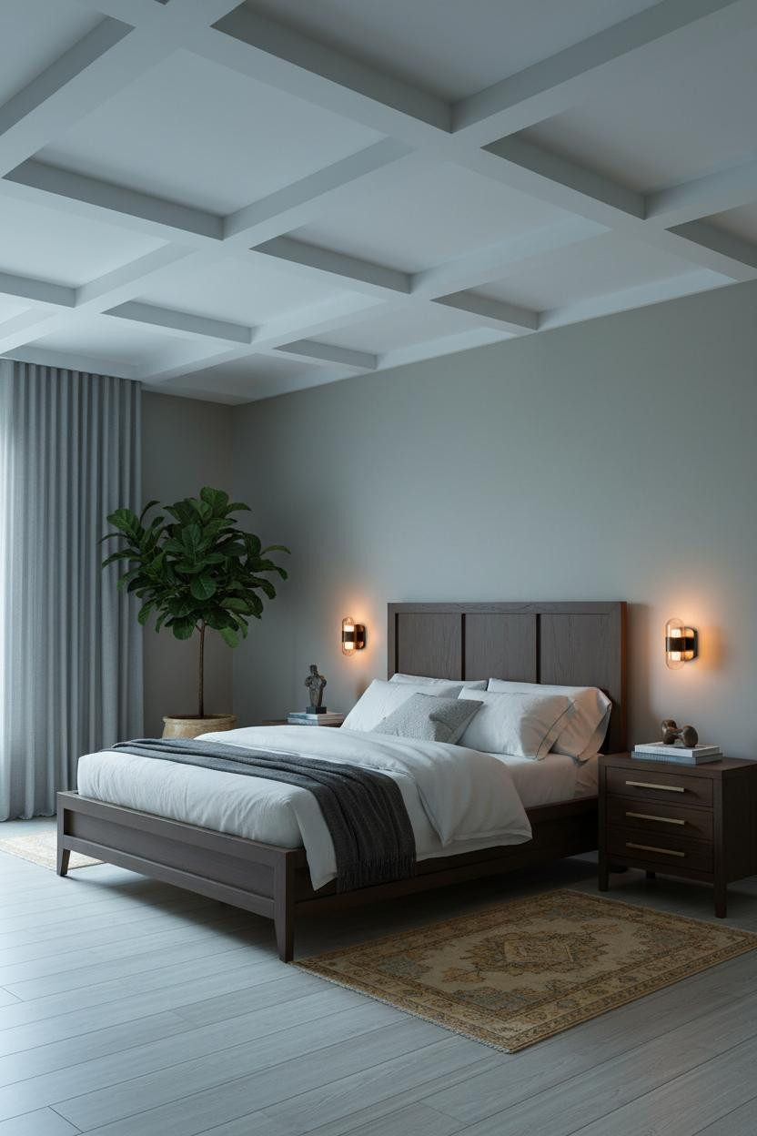 Dark Neutral Bedroom Moody Minimalist Design