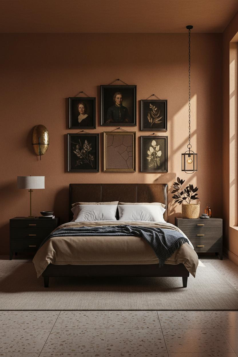 Dark Romantic Bedroom Gallery Wall