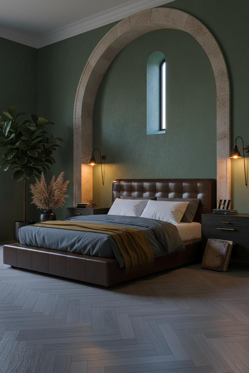 Dark Romantic Bedroom Gothic Feminine Stone Alcove