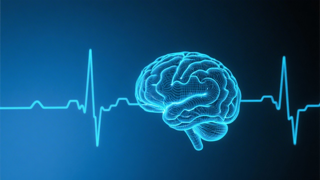 Abstract brainwave and heart rate data visualization
