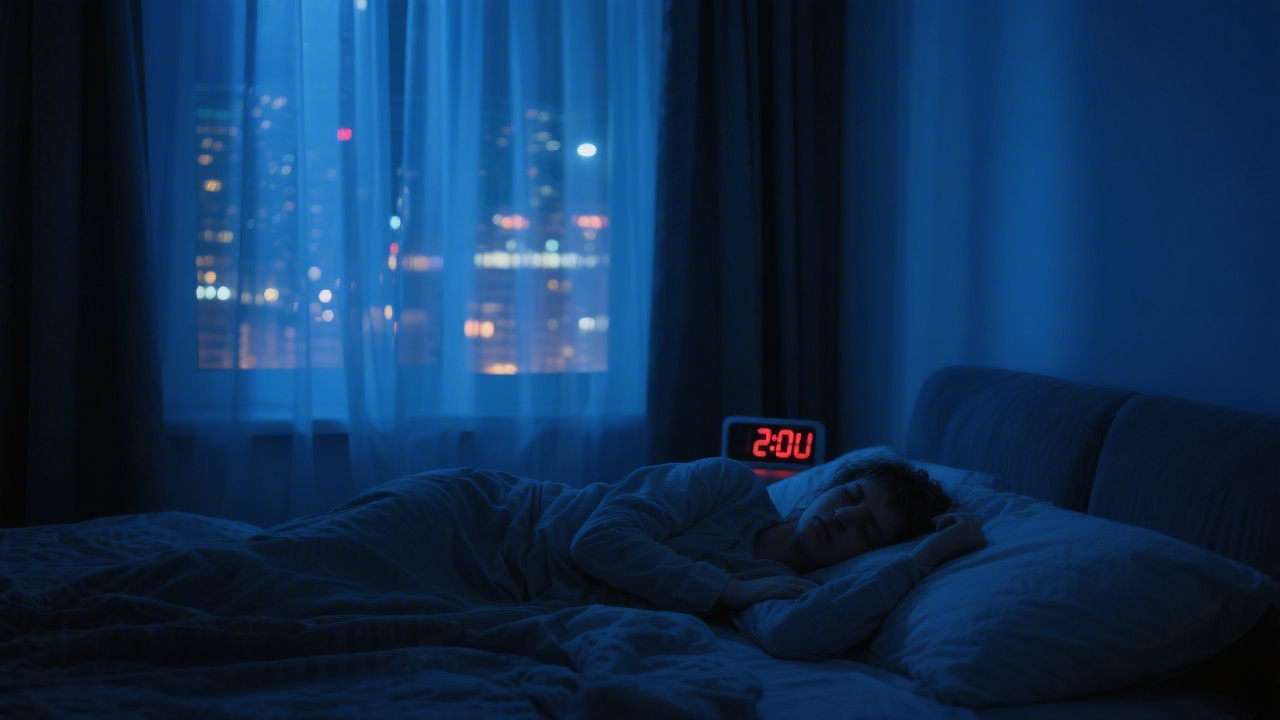 Person awake at 2am illustrating delayed sleep phase syndrome inability to fall asleep early