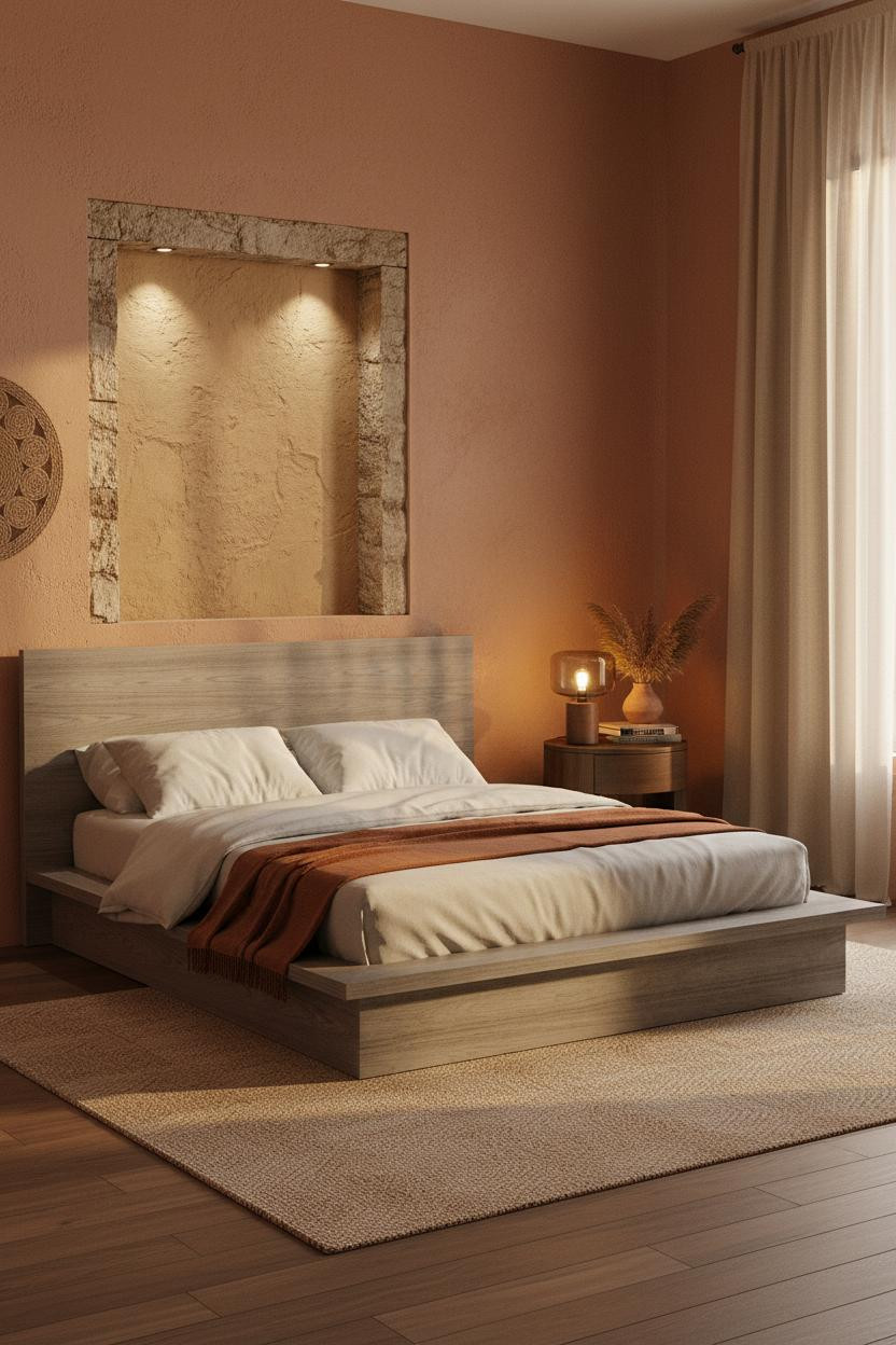 Earthy Luxury Bedroom Warm Tuscan