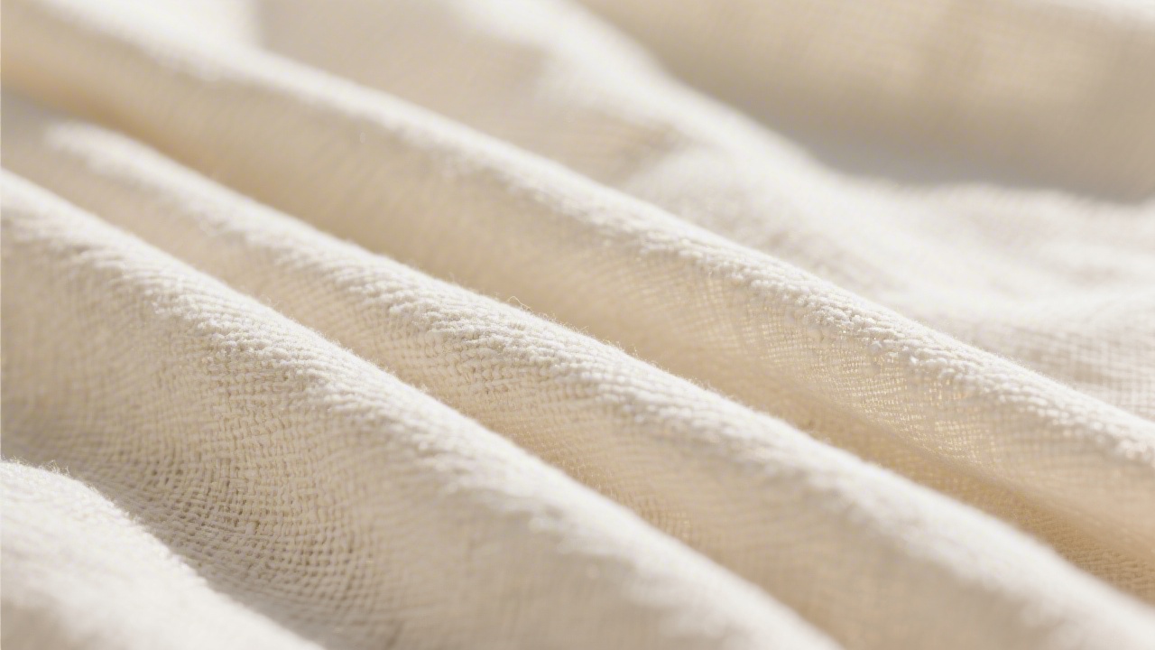 Close-up of woven Egyptian cotton fabric texture