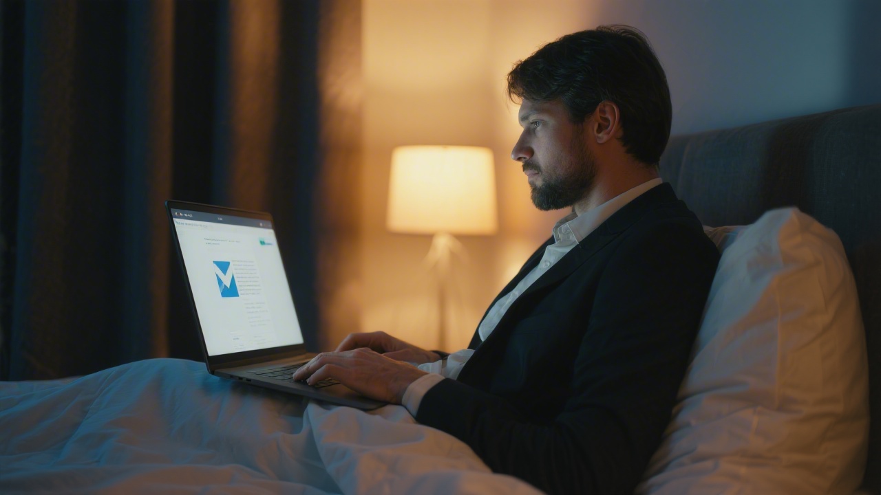 Checking work email in bed at night disrupting sleep quality