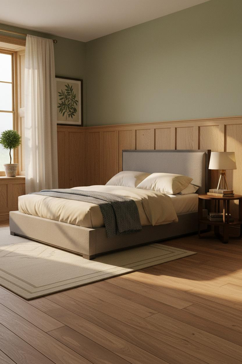 English Bedroom Classic Sage Oak