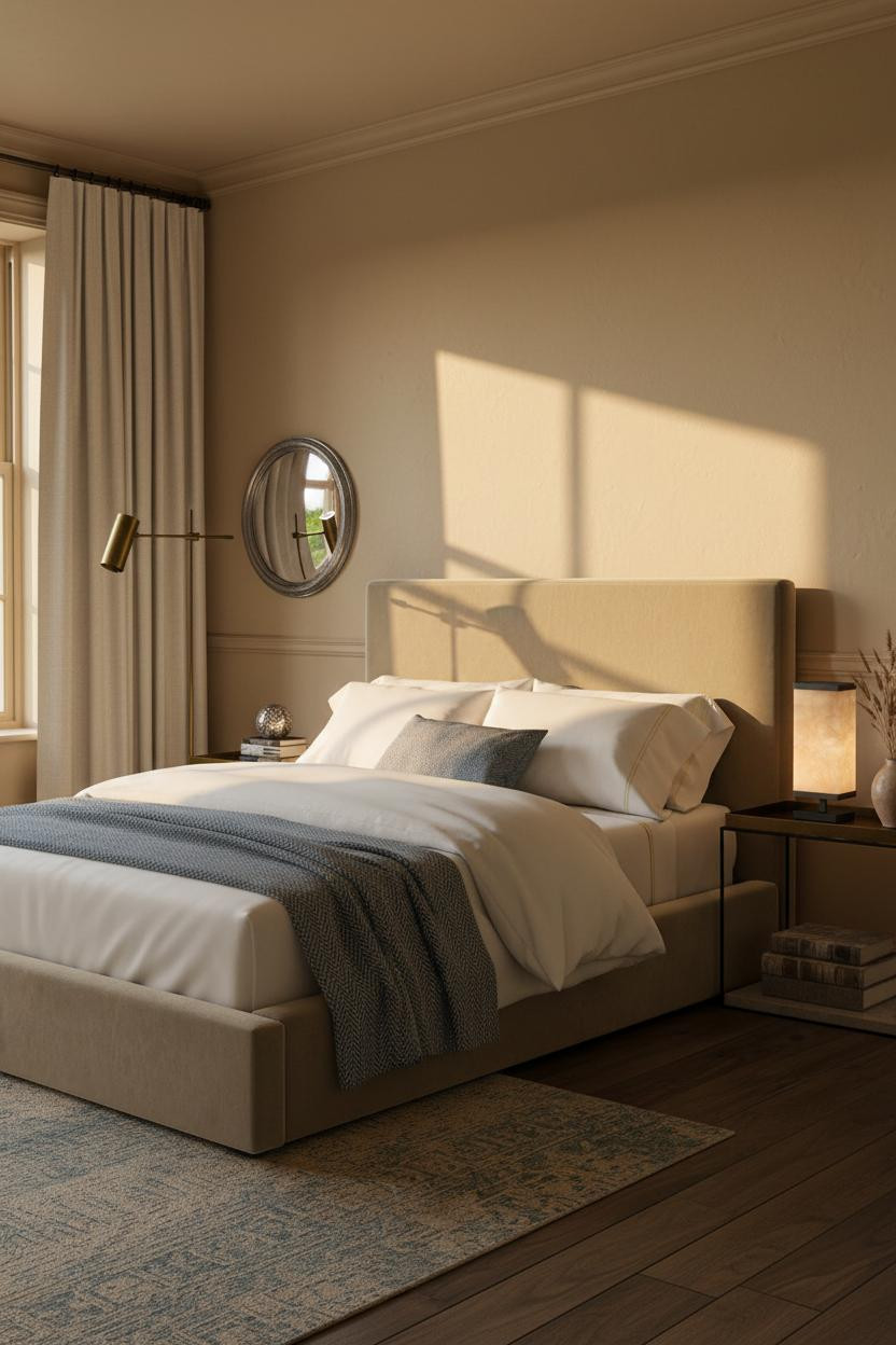 English Bedroom Classic Ochre Georgian Picture Rail