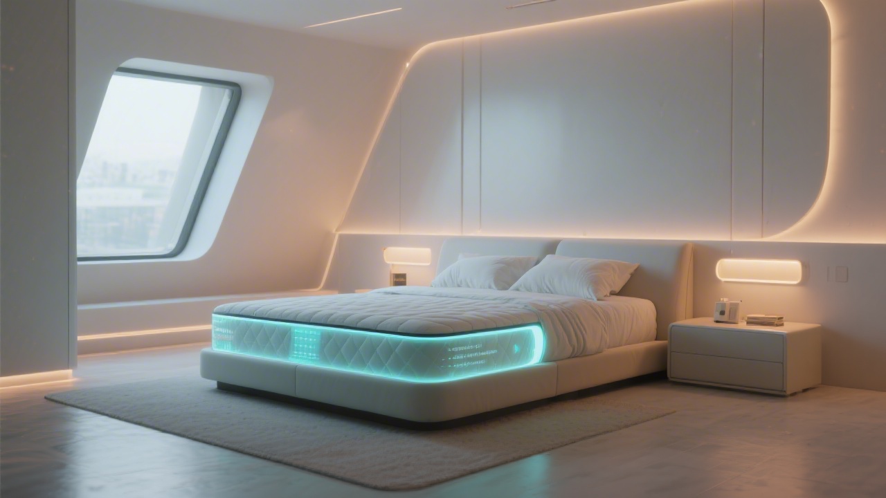 Future mattress technology concept with smart adaptive materials