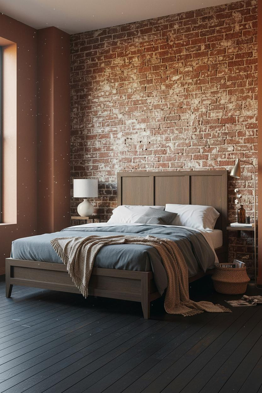 Grunge Bedroom Indie Aesthetic Exposed Brick