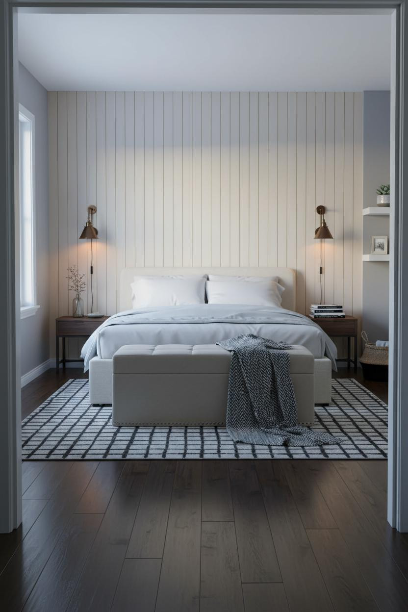 Guest Bedroom Farmhouse Shiplap Walls