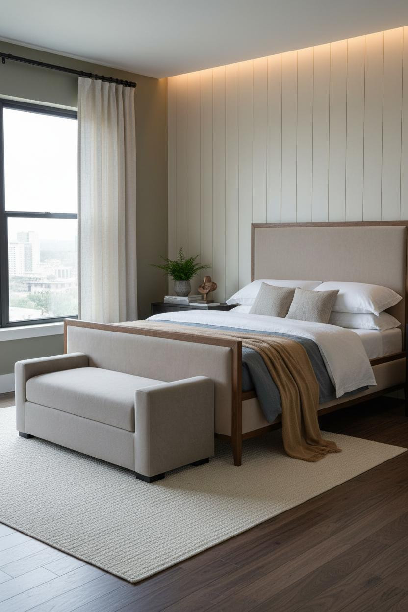 Guest Bedroom Modern Farmhouse Paneling