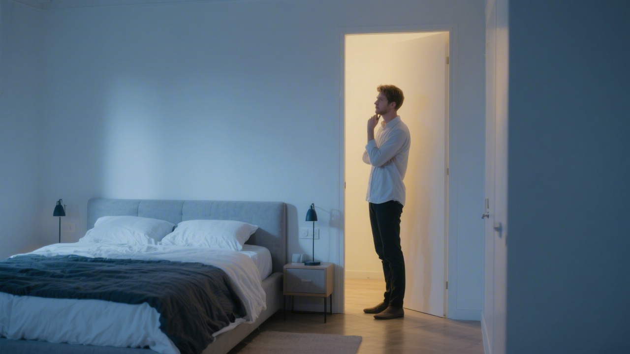 Person considering whether now is a good time to buy a mattress