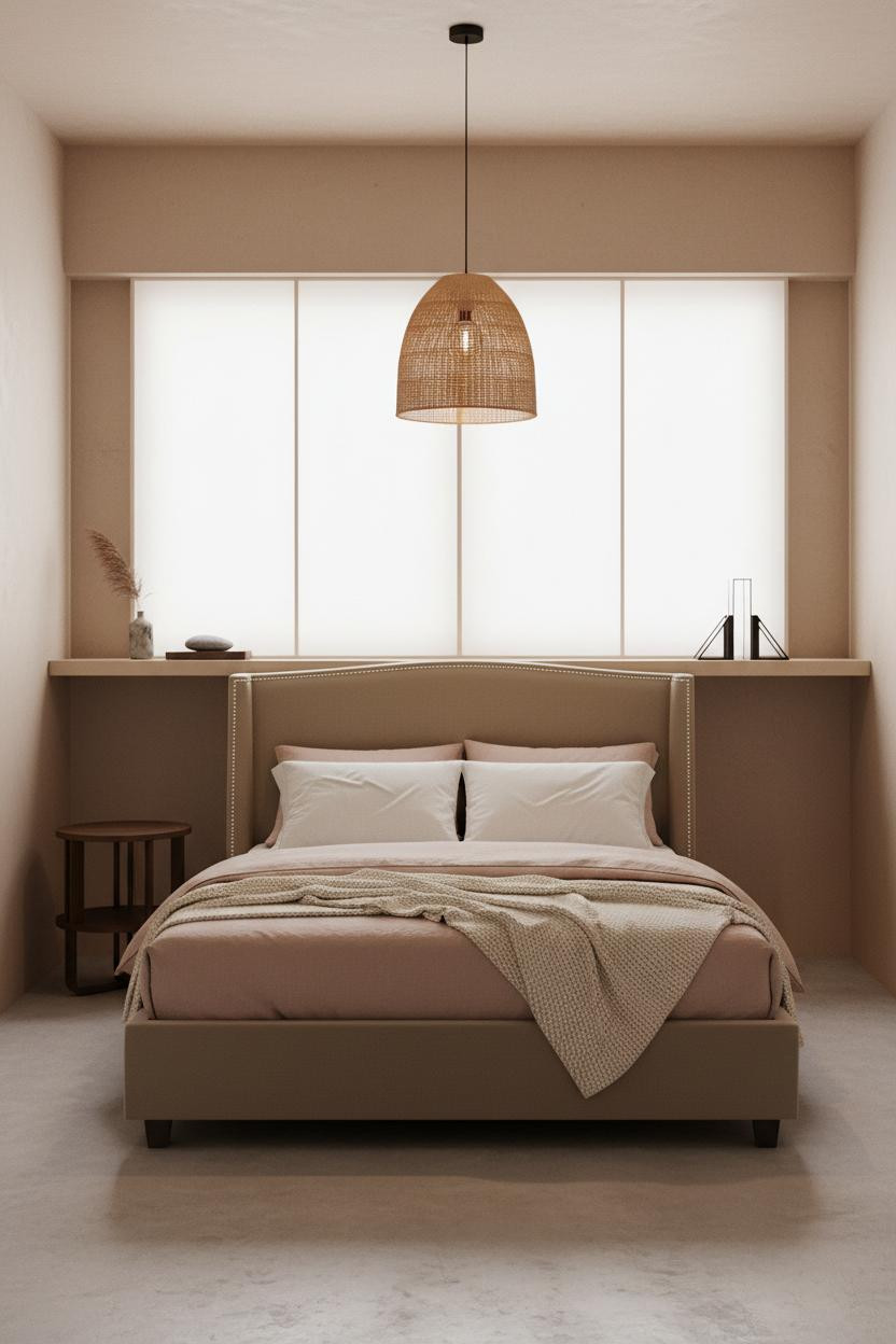 Japanese Studio Apartment Minimal Floating Shelf