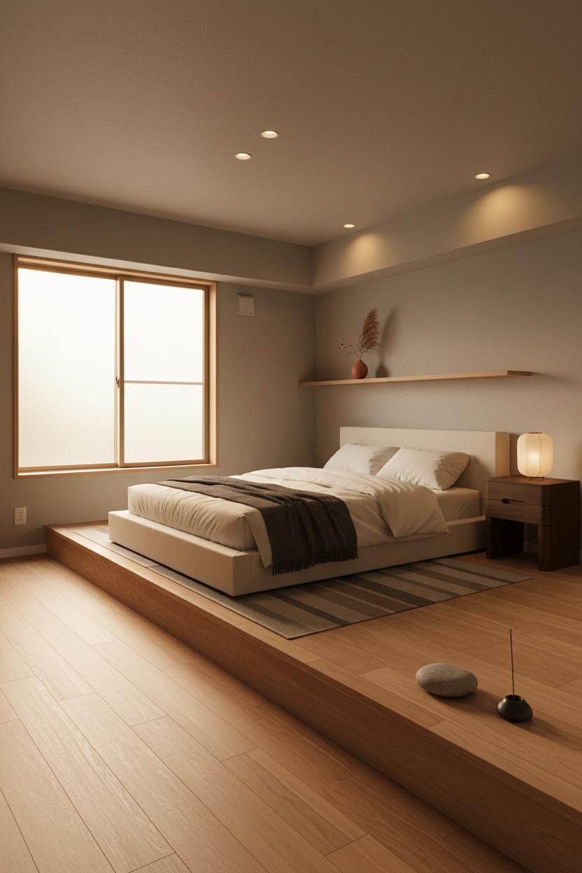 Japanese Studio Apartment Tatami Platform Bed