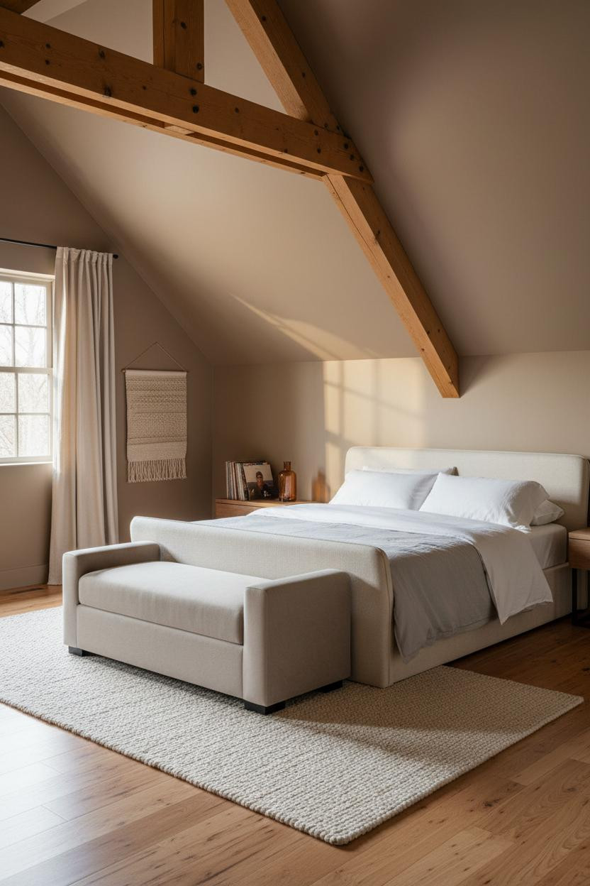 King Bedroom Attic Exposed Beams