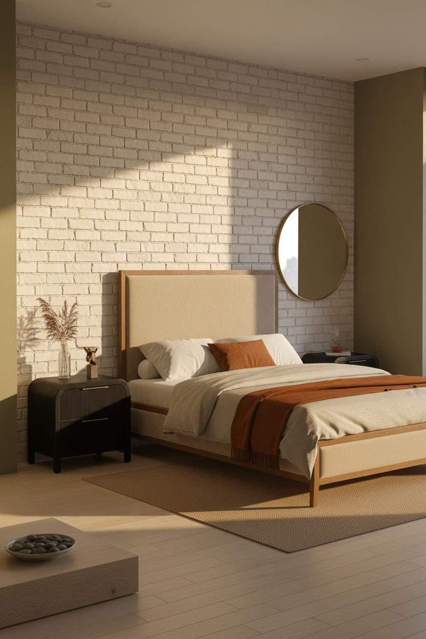 Korean Studio Apartment Minimalist Bedroom