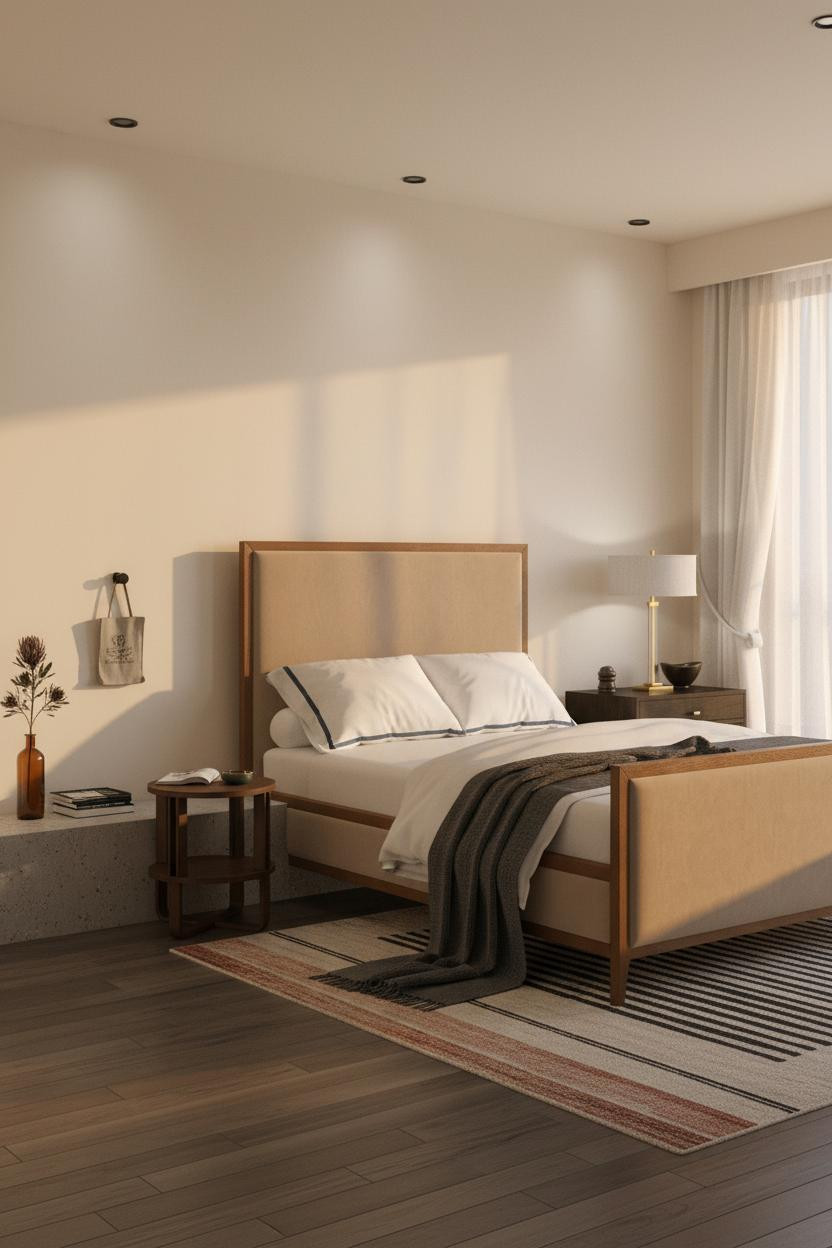 Korean Studio Apartment Minimalist Concrete