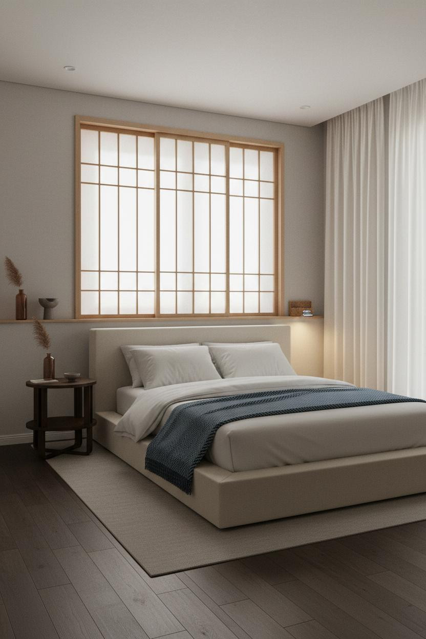 Korean Studio Apartment Shoji Screen Bedroom