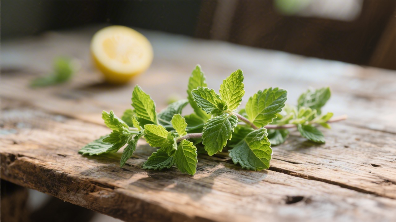 Fresh lemon balm Melissa officinalis leaves for natural sleep remedy article