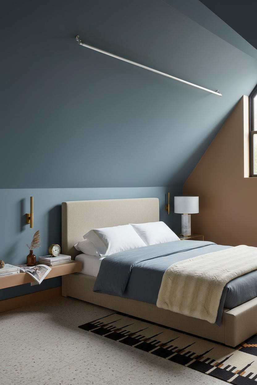 Low Attic Bedroom Slanted Walls Master