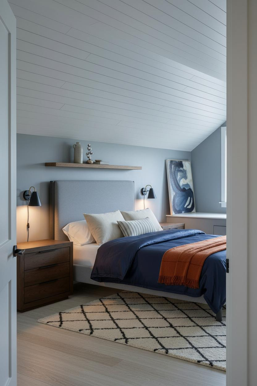 Low Attic Bedroom Sloped Ceiling Master