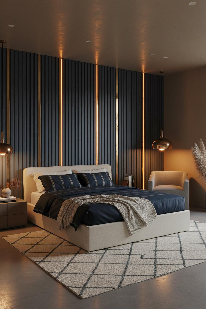 Luxury Bedroom Interior Design Modern Brass