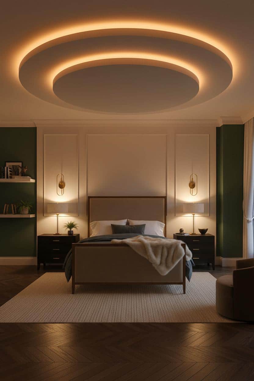 Luxury Bedroom Pop Ceiling Design Modern