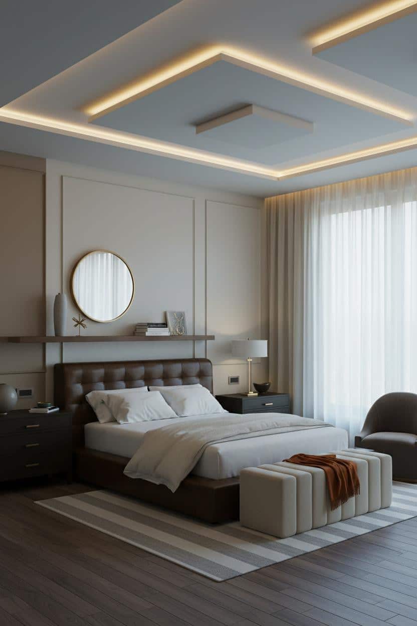 Luxury Bedroom Pop Ceiling Modern Design