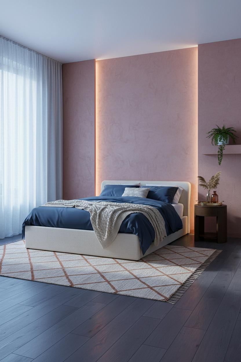 Luxury Boho Bedroom Dusty Rose Brass