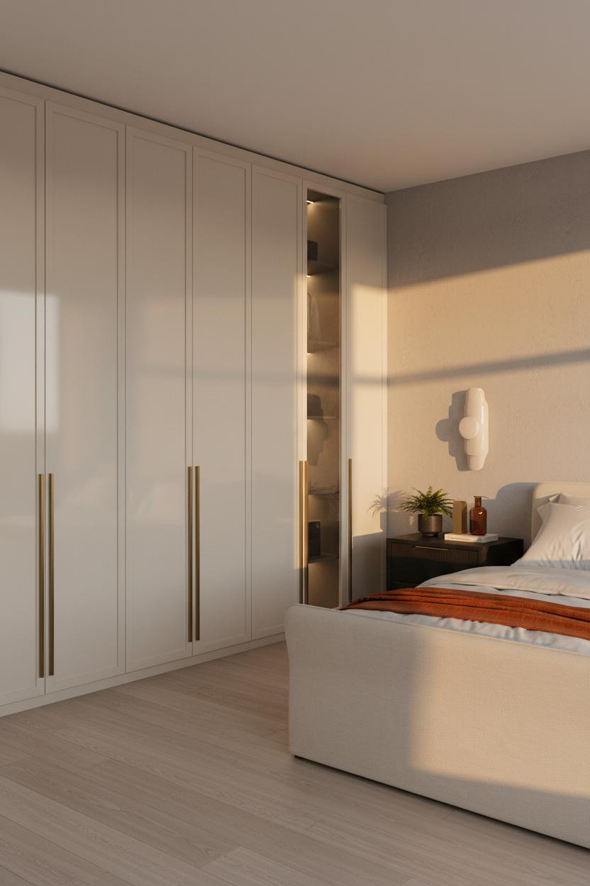Luxury Wardrobe Design Bedroom Ivory Lacquered
