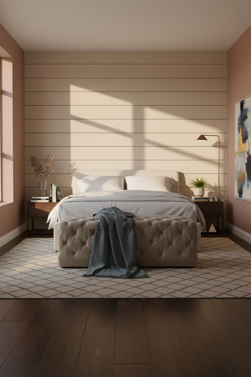 Master Bedroom Ideas Shiplap Design With Warm Tones