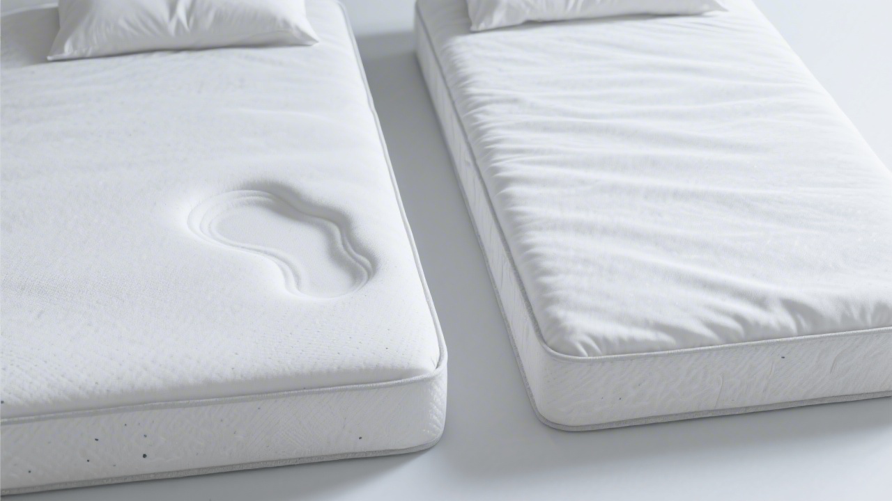 Comparison of normal body impression vs excessive mattress indentation