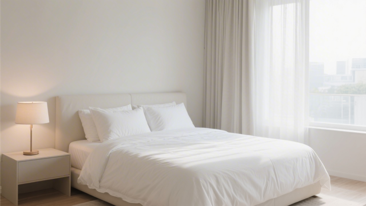 Clean modern bedroom mattress setup for doctor recovery sleep