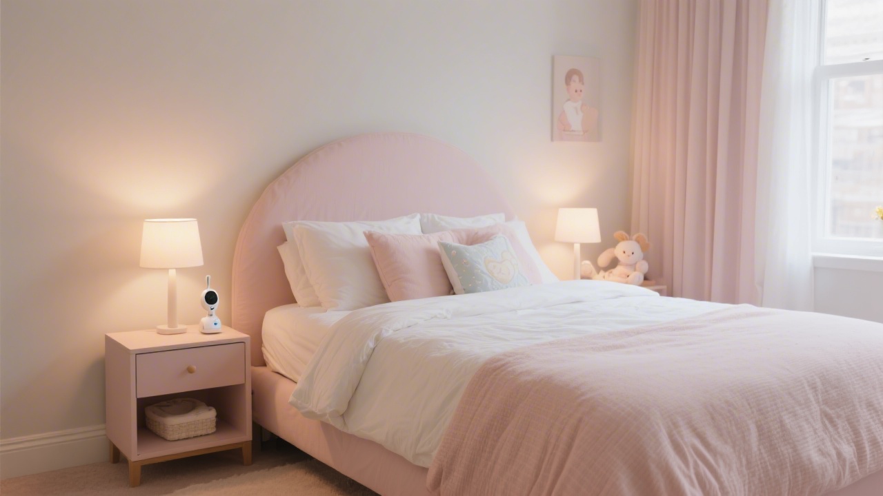 Family bedroom mattress setup optimized for interrupted parent sleep