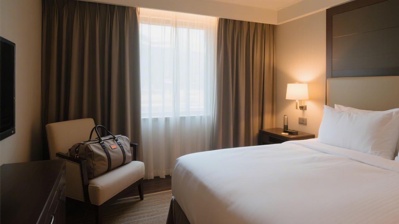 Hotel-style bedroom mattress setup for pilots managing time zone sleep