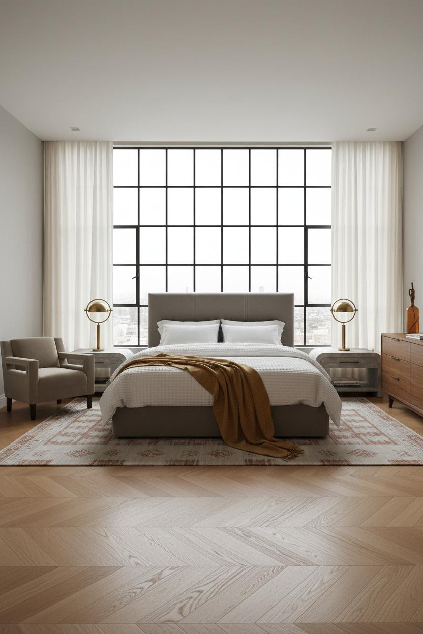 MCM Parents Bedroom Attic Industrial